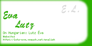 eva lutz business card