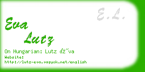 eva lutz business card